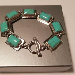 Silver and Turquoise Bracelet